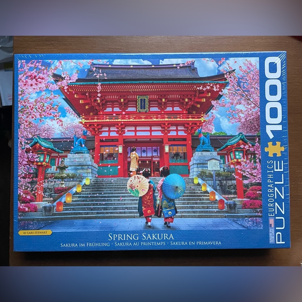 New EUROGRAPHICS 1000 piece Japanese Geisha Spring Sakura Puzzle